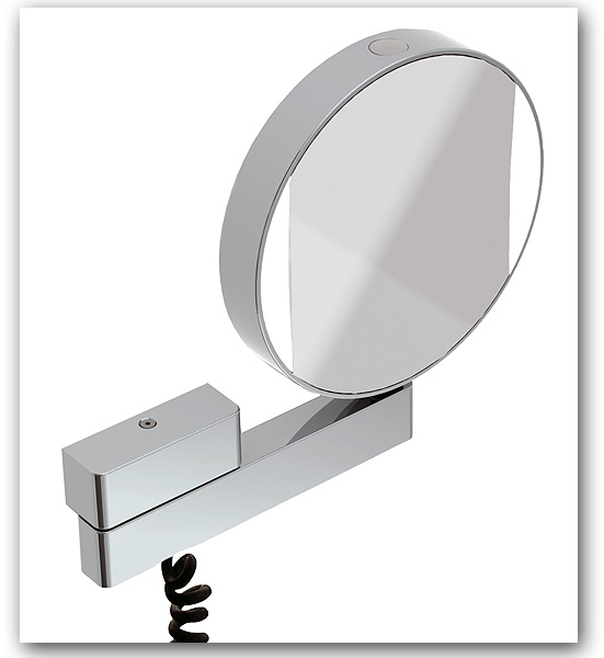 Kosmetikspiegel im modernen Design mit 3-fach und 7-fach Vergrösserung - beleuchtet als Wandspiegel Art.Nr.: 2837 GI