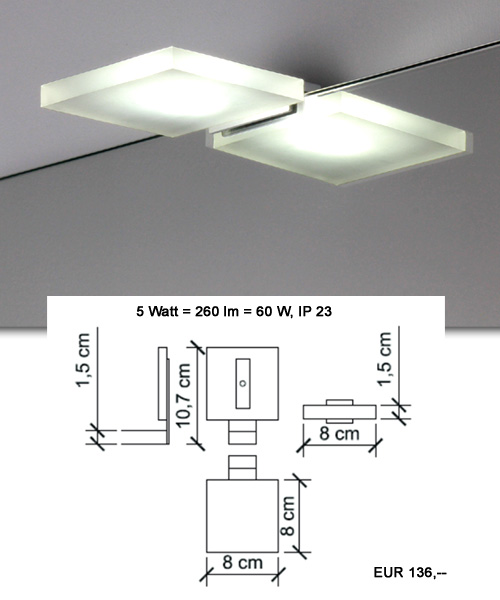 Spiegelleuchte fr das Bad