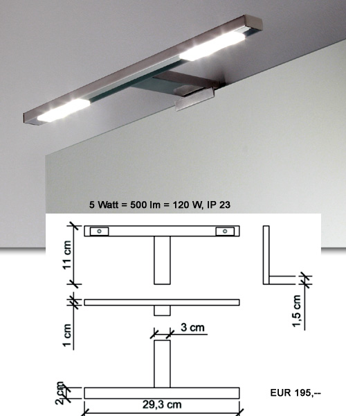 Spiegelleuchte fr das Badezimmer