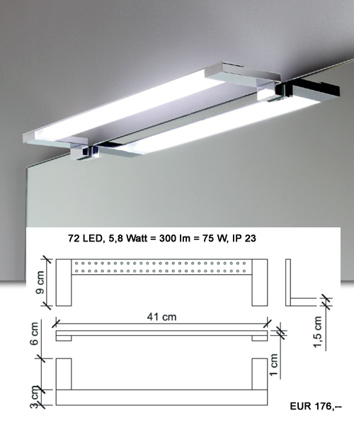 Leuchte fr Spiegel und Badspiegel